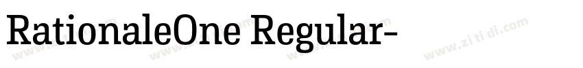 RationaleOne Regular字体转换